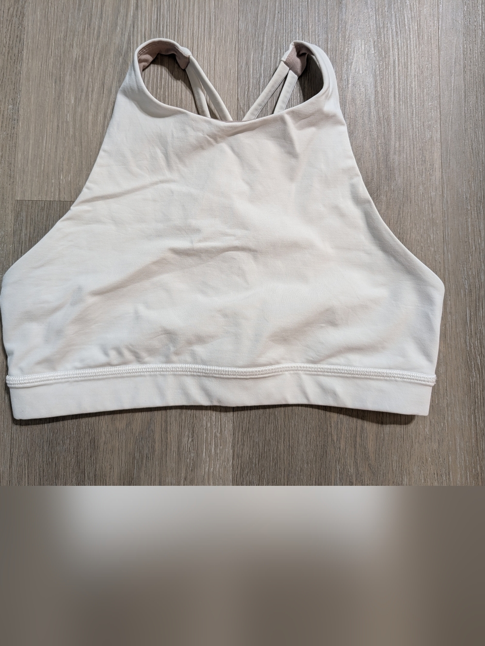 Lululemon High-Neck Cream Energy Bra - 8 - Preloved